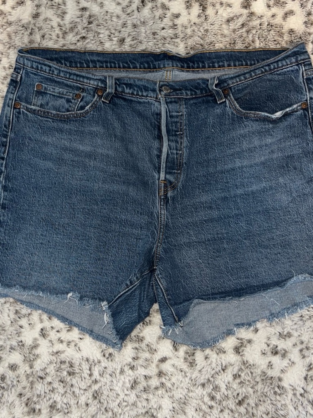 Levi's Dark Blue Cutoff Denim Shorts